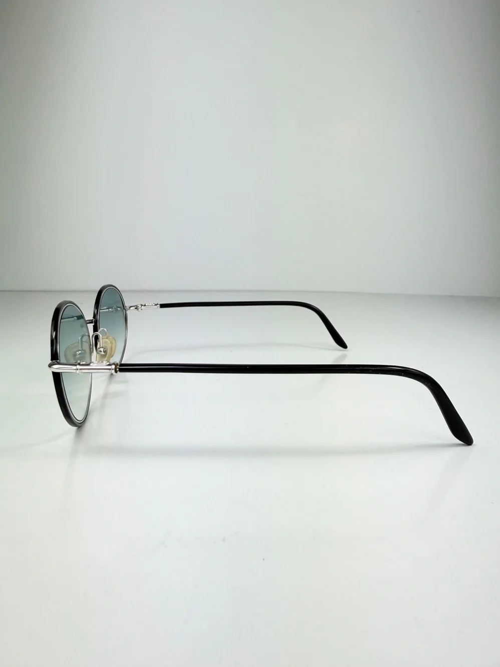 Vintage Christian Dior 2057 79D Sunglasses Custom Teal Mirror Oval 90s Full Set